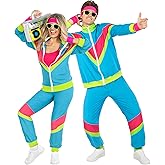 Morph Neon 80s Track Suit Mens 80s Costumes For Men, 1980s Costume For Women, Halloween Costumes For Adults Tracksuits 90s