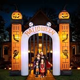 11 FT(H) x 10 FT(L) Giant Halloween Inflatables Pumpkin Archway | Halloween Inflatable, Blow Up Outdoor Decorations, Inflatable Pumpkin Arch for Lawn Garden Yard Holiday Party Decorations