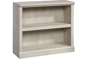 Sauder Miscellaneous Storage 2-Shelf Bookcase/ Book Shelf, Chalked Chestnut finish