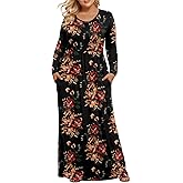 LONGYUAN Women's Plus Size Maxi Dresses for Curvy Women Casual Long Dress XL-6XL