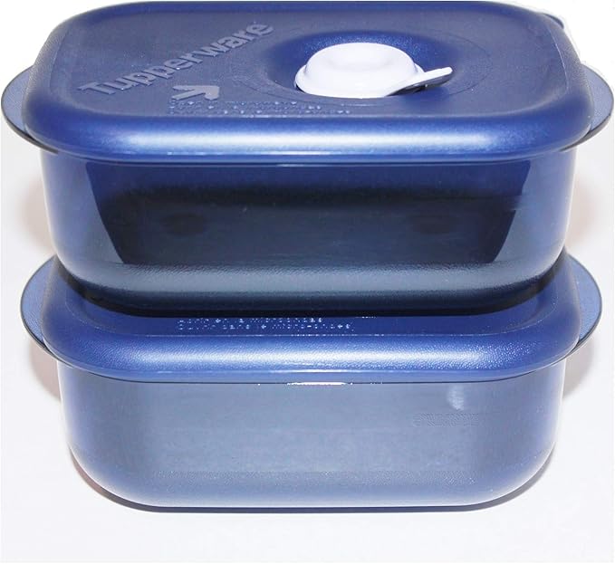 Tupperware Vent 'N Serve Set of 2 Rectangular 1 Cup