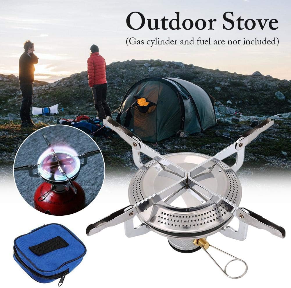 4000W Ultralight Windproof Camping Gas Stove, Portable Small Mini Backpacking Hiking Stove Burner, Lightweight Outdoor Folding Camp Stove