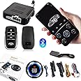 CHADWICK Car Remote Start Stop Kit, 12V One-Key Engine Start Anti-Theft System, PKE Passive Keyless Entry with Push Button, Bluetooth Mobile Phone APP Control, Professional Installation Needed
