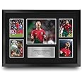 HWC Trading Cristiano Ronaldo Portugal 16 x 12 inch (A3) Printed Gifts Signed Autograph Picture for Football Fans and Supporters - 16" x 12" Framed