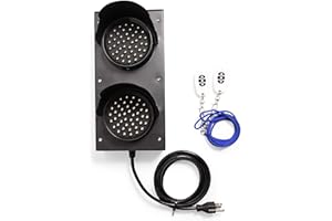 Signaworks Red & Green 4 Inch Diameter Lens LED Stop Light with Keyfob for Social Distancing Restaurant Carryout or Retail - Traffic Light with Wireless Keyfob