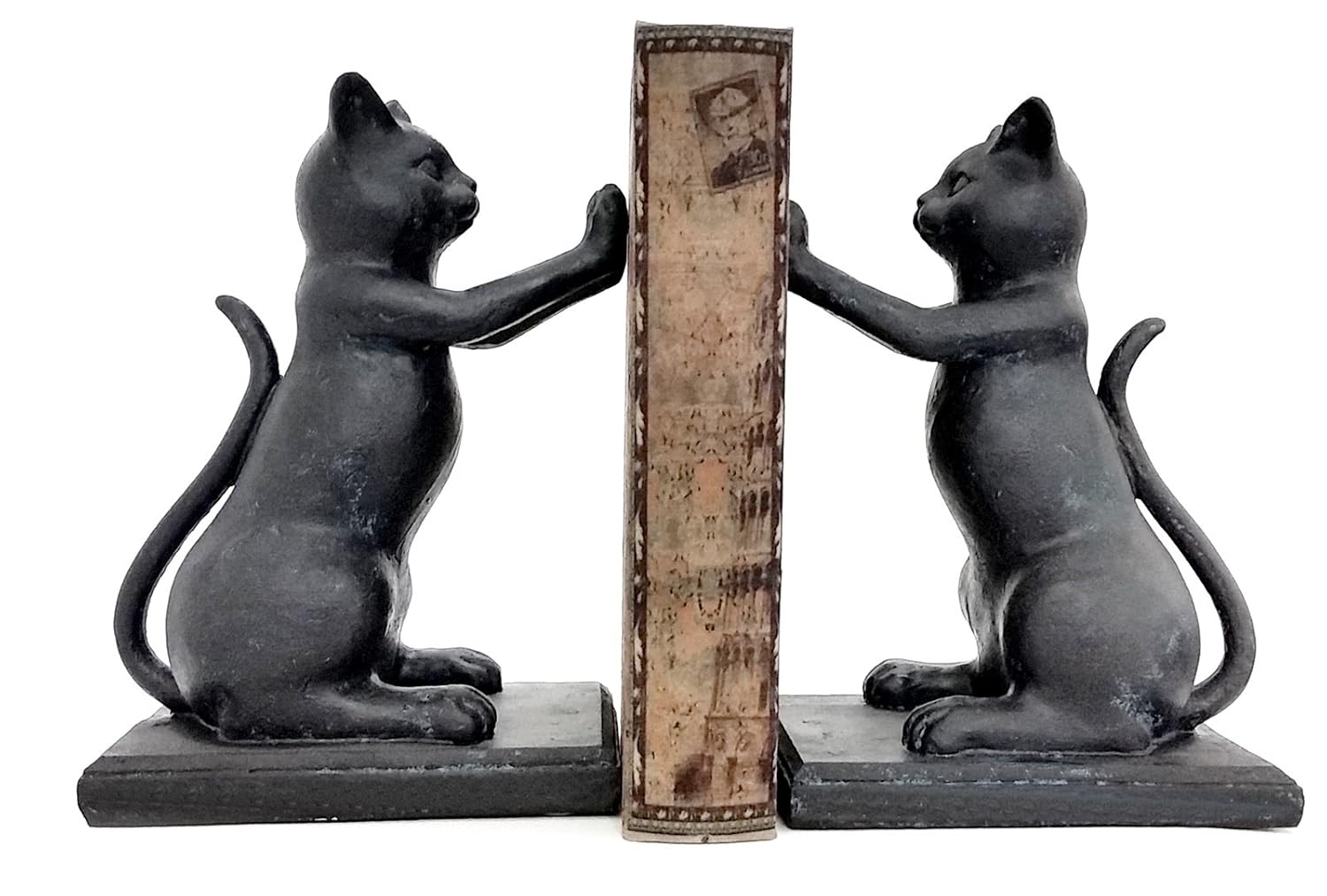 Hi Five Black Cat Bookends Playful Cats Book Ends (Pair) 8" Inches eBay