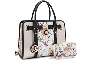 Dasein Handbags Purses Set for Women Top Handle Satchel Shoulder Bags Large Work Tote Bag with Matching Wallet