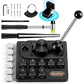 Newhai Ring Bending Tool Kit, 6-Size Nylon Dies, for Jewelry Making &amp; DIY | 12-22mm Dies, 60&deg;/90&deg; Angle Dies, Rubber Mallet &amp; Sizer Included, Soft Metal Bending, for Jewelry Stores &amp; Home