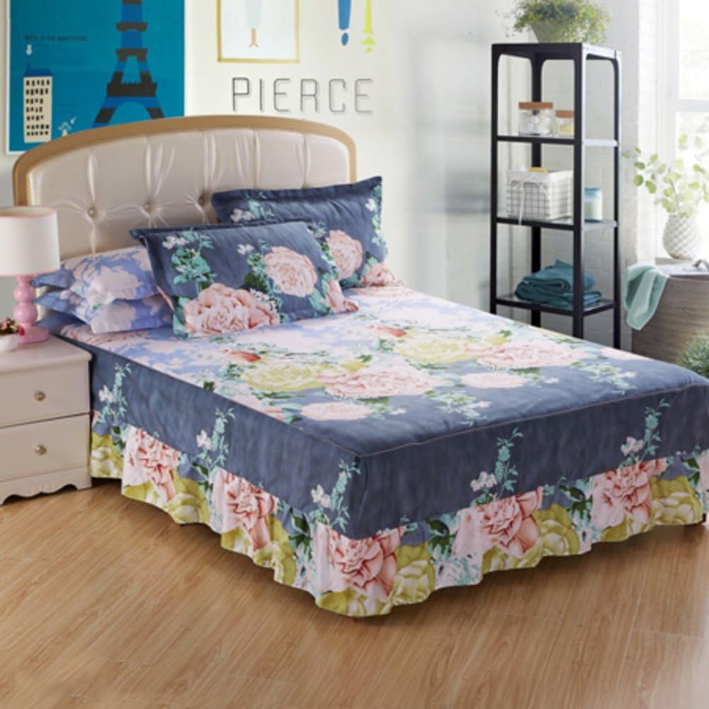 jhywawlb Bed skirt bedspread sheet korean version protector boot-D 180x200cm(71x79inch)