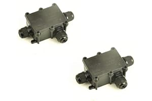 Junction Box Waterproof,Outdoor Junction Box, Waterproof Electrical Junction Box, IP68, 3 Way M20 coaxial Cable Connector Wir