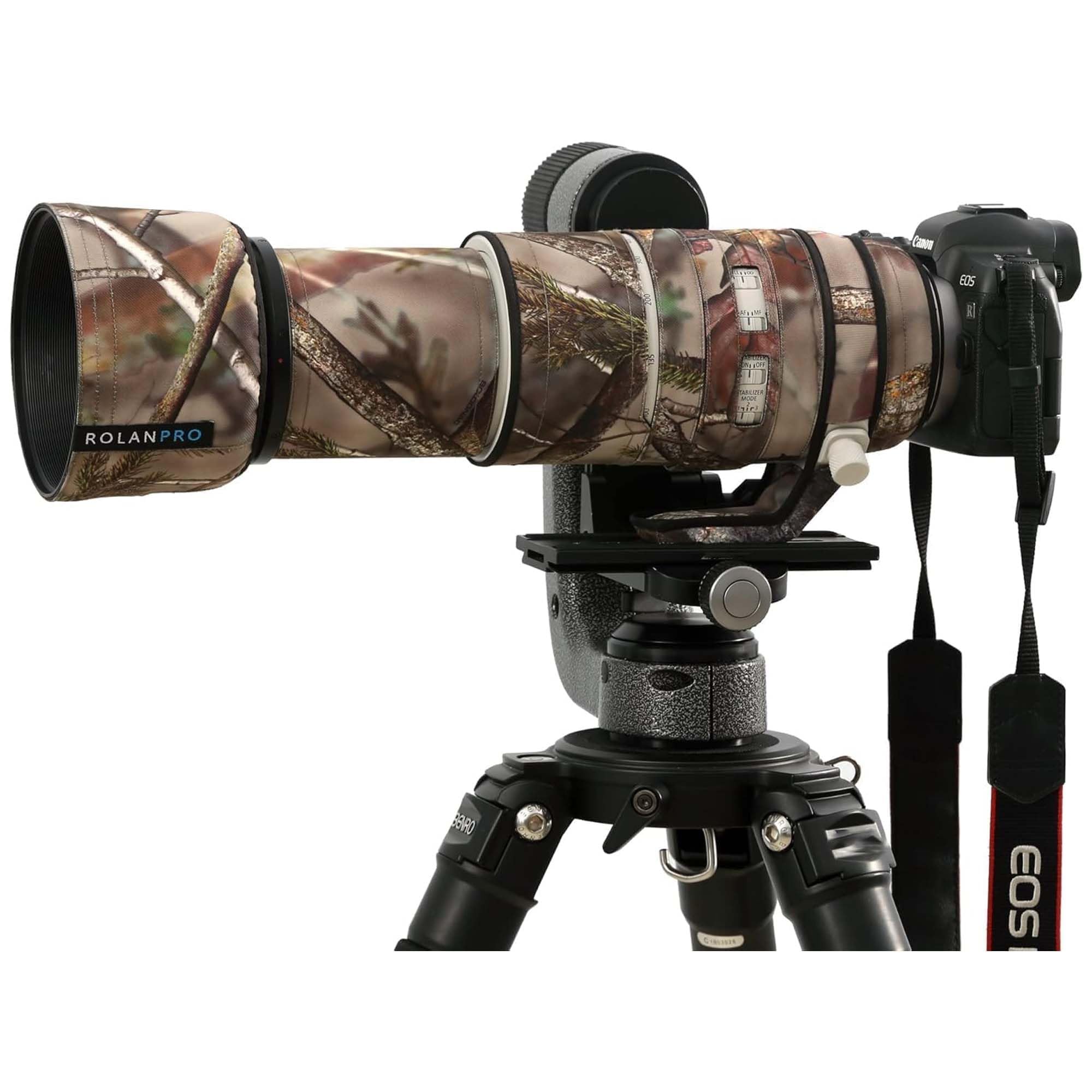 Rolanpro Waterproof Lens Coat for Canon RF 100-500mm F/4.5-7.1 L is USM Camouflage Rain Cover-#20 Jungle camo Waterproof
