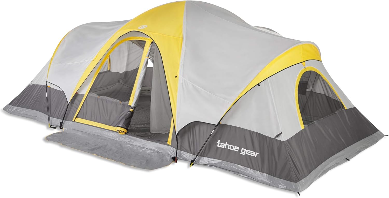 Tahoe Gear Manitoba 14-Person 20' x 17' Family Outdoor Camping Tent with Rainfly