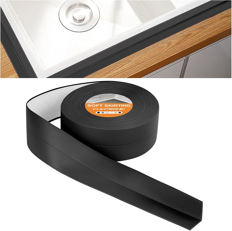 Flintronic Bath Sealant Strip 15m Self-Adhesive PVC Caulk Tape 20mm