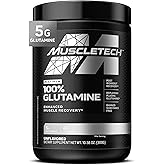 MuscleTech Glutamine Powder | 100% Pure L Glutamine Powder | Post Workout Recovery Drink | L-Glutamine Powder for Men & Women | Muscle Recovery | Unflavored (60 Servings)