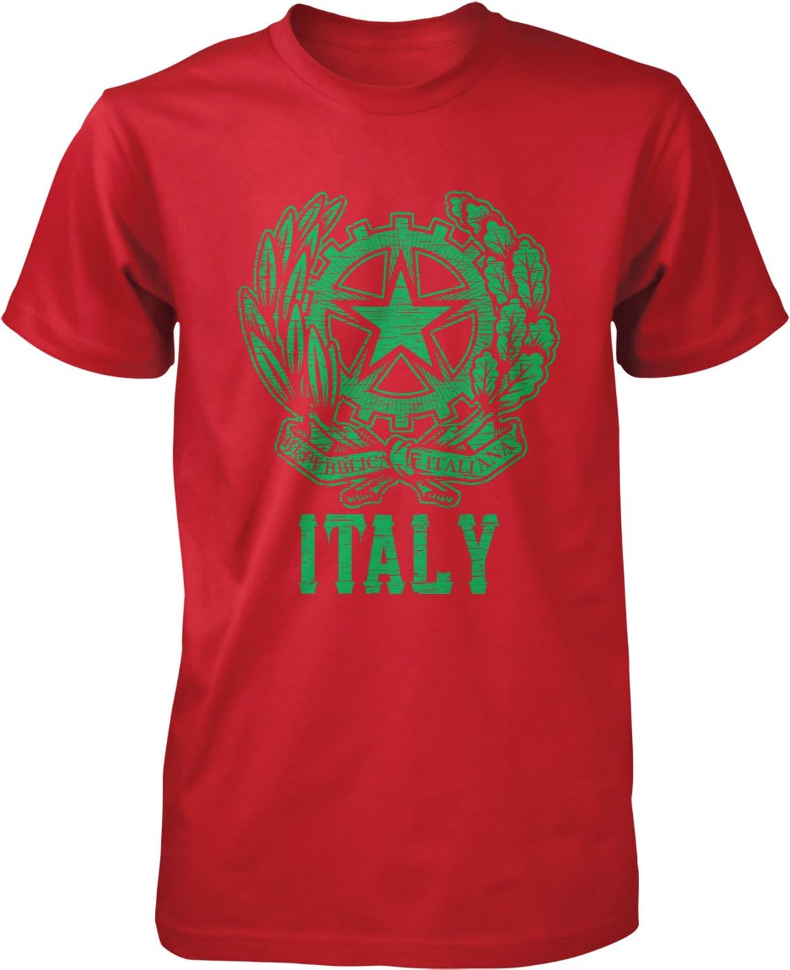 Hoodteez Italy Coat of Arms, Stemma, Stella d'Italia Men's T-Shirt