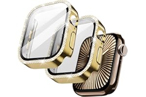 JETech Bling Diamond Case with Screen Protector for Apple Watch Series 11/10 46mm, Overall Protective Cover, Built-in Tempere