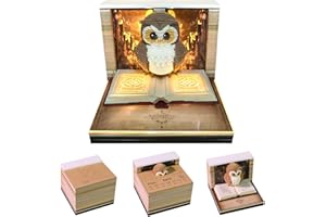3D Calendar 2026 - Animal Series, 3D Memo Pad Time Piece Calendar 2026 Suitable for Office/Home/Gifts/Desktop Decorative (Owl