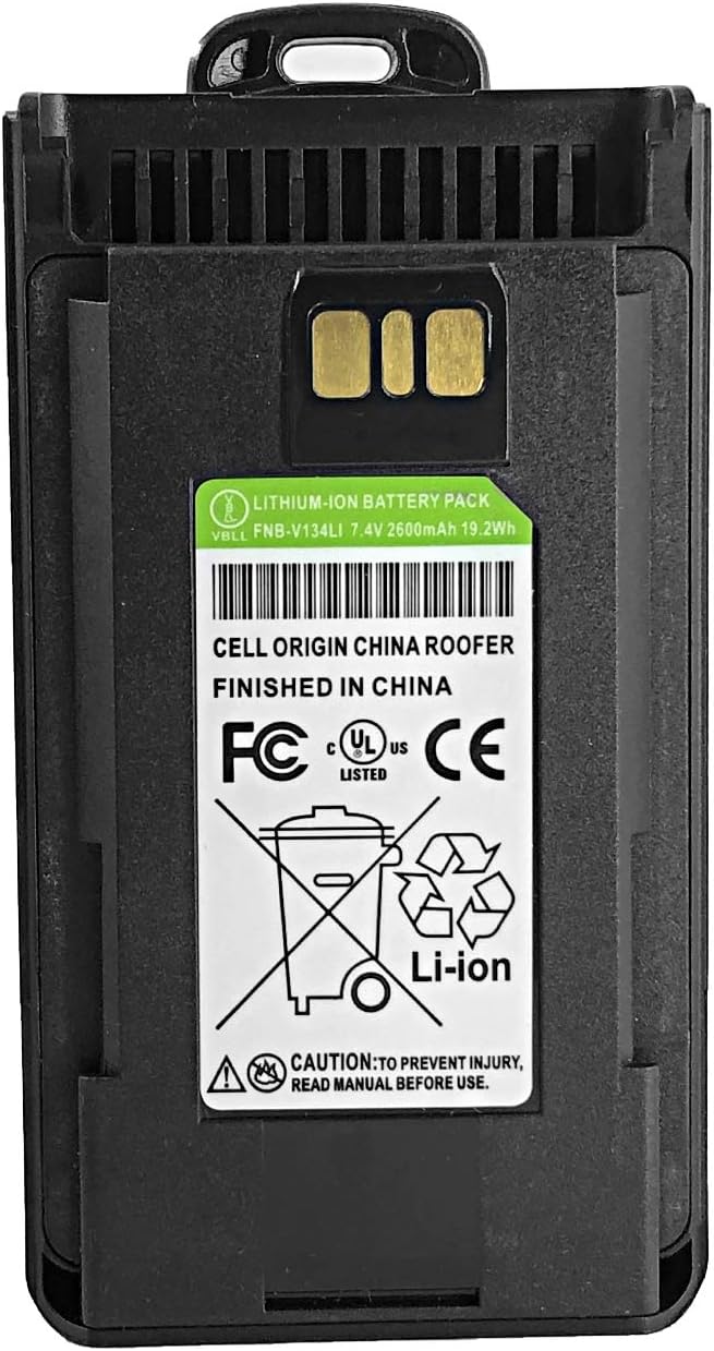 FNB-V134 Walkie Talkie Radio Battery Replacement for Vertex Standard EVX-261 VX-264 VX-450 VX-451 VX-454 VX-459 EVX-530 EVX-531 EVX-534 EVX-539 Portable Radio: Home Audio & Theater