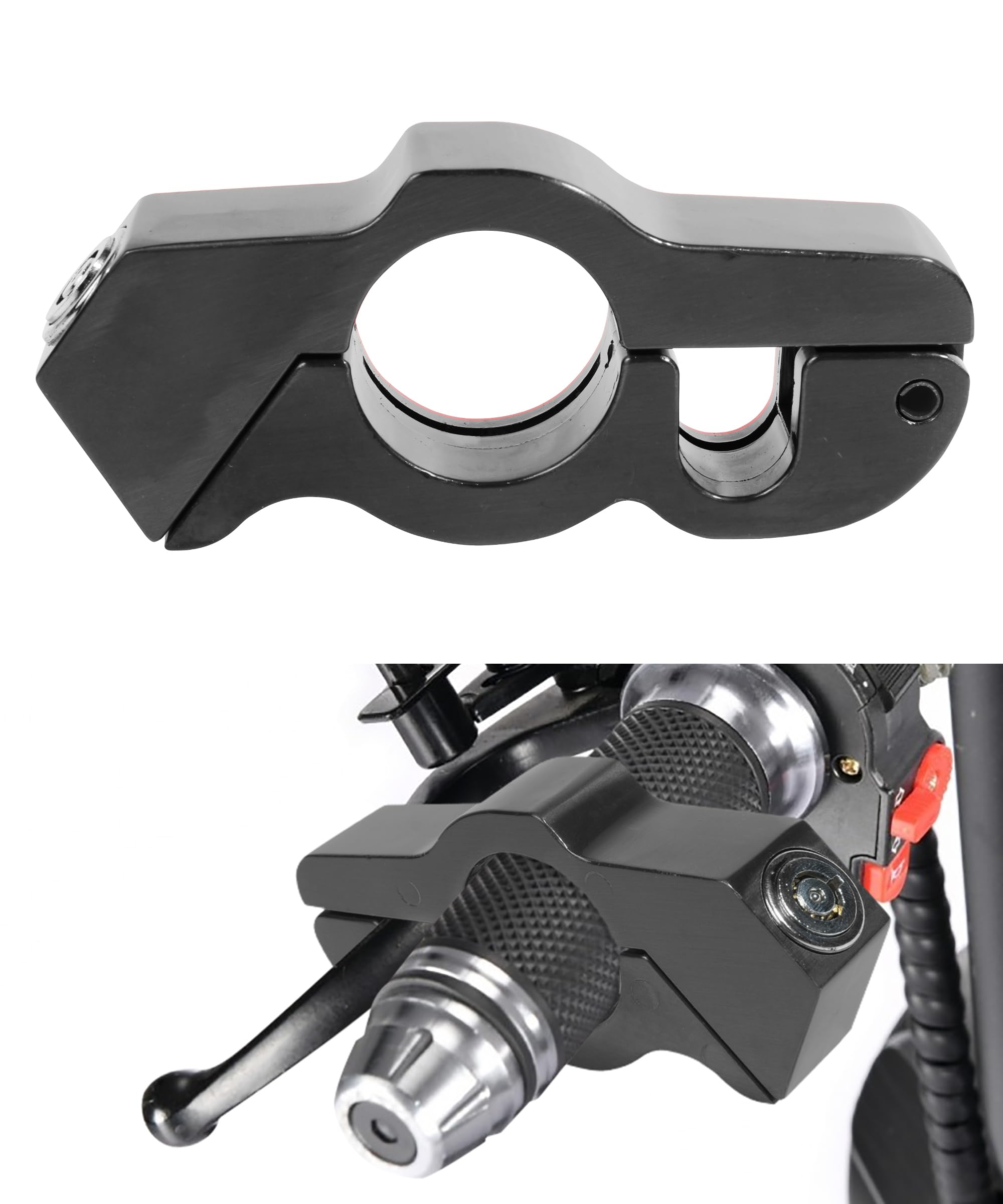 Photo 1 of bylikeho Motorcycle Lock, Heavy Duty Anti-Theft Bike Handlebar Lock,Car Accessories Handlebar Throttle Grip Brake Lever Security Motorcycle Locks,Ultimate Security for Motorcycle (Black)