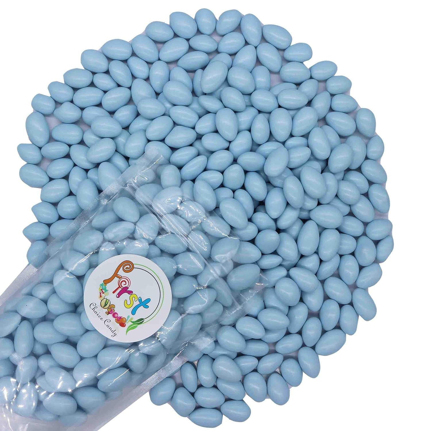 Amazon Com Firstchoicecandy Jordan Almonds 2 Pound Baby Blue Grocery Gourmet Food