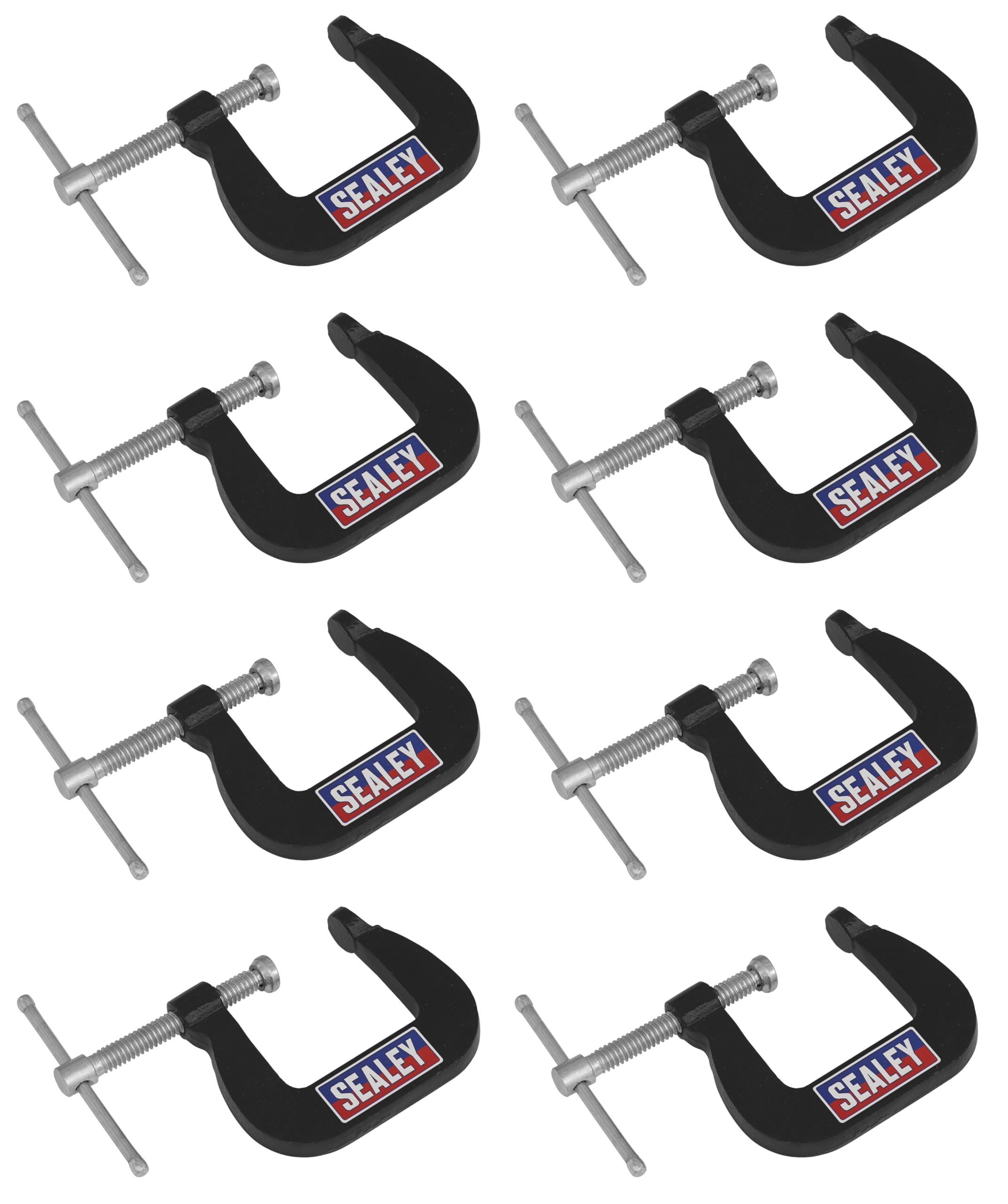 Sealey Junior C-Clamp 8pc Set - 28mm x 28mm - GCC05