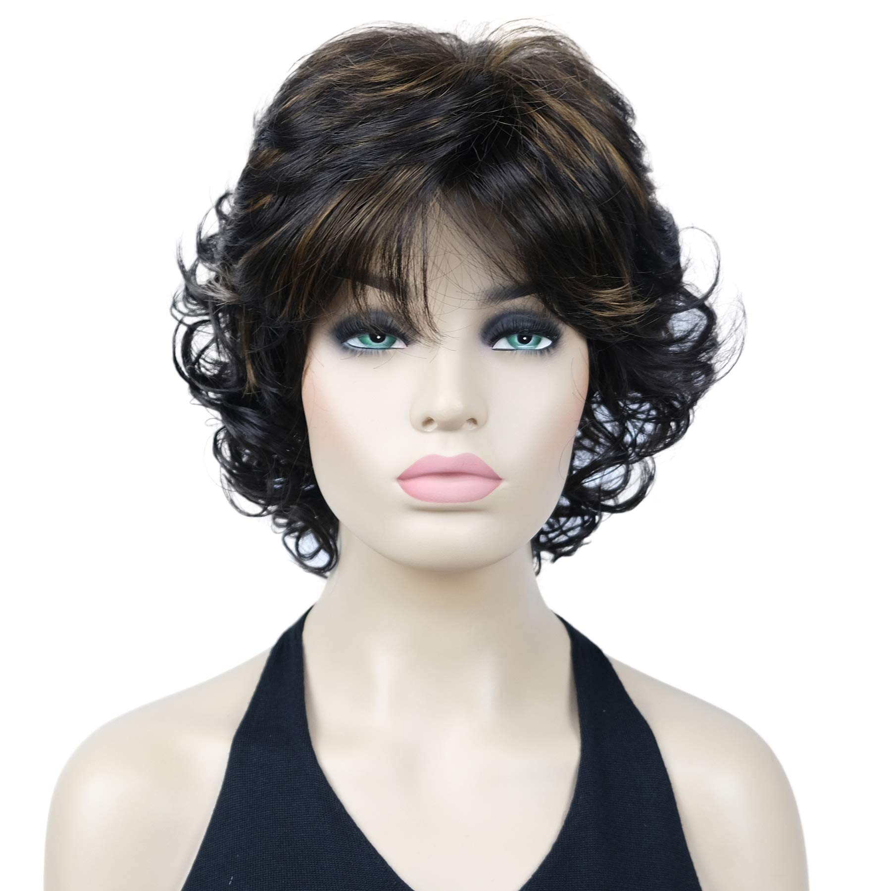 Lydell 12" Short Curly Wigs Soft Shaggy Layered Classic Cap Full Synthetic Wigs (4TT27) — image 1