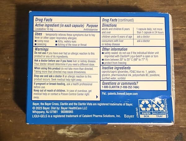 CLARITIN 24-HOUR ALLERGY LIQUI-GELS 30 EA (PACK OF 6)