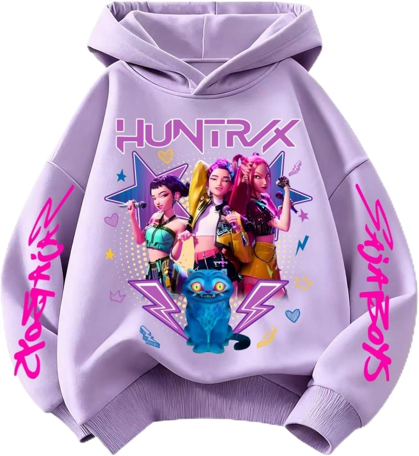 SXMURP K-Pop Hoodie For Girls Teens Trendy Long Sleeve Sweatshirt Graphic Print Cozy Hunters Hoodies