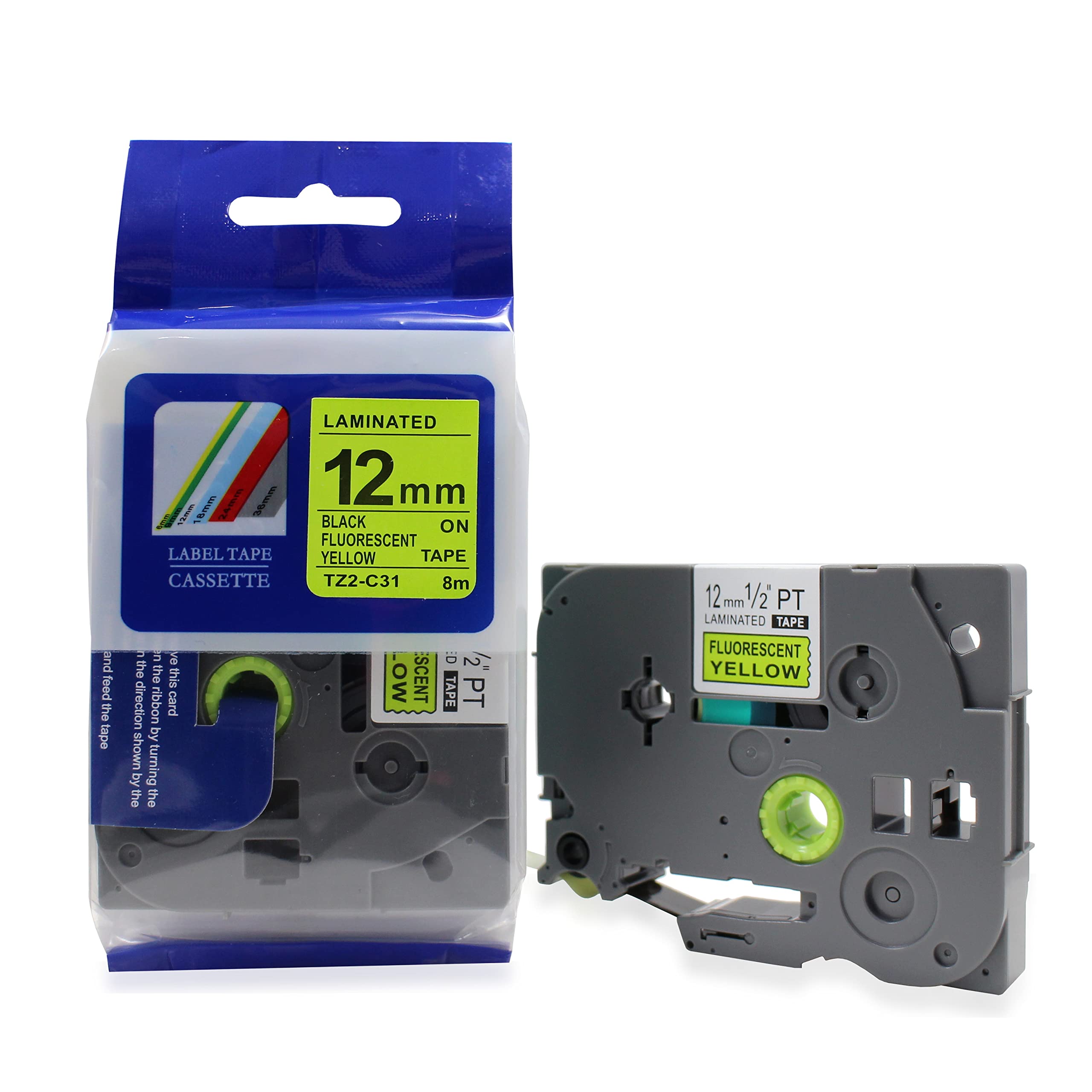 NOW INK LTD Label Tape. Compatible with DYMO D1 Series Standard Labelling Tapes. 6mm 9mm 12mm 19mm 24mm (19mm, Black ON Silver)