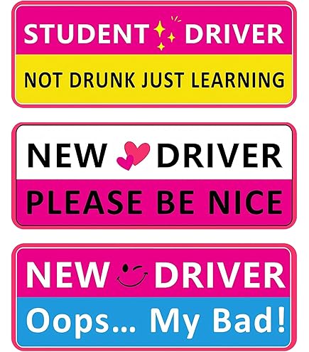 Student Driver (Keep Your Distance) - Waterproof Car Magnet Bumper Decal