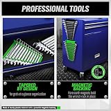 SWANLAKE 2-Pack Magnetic Wrench Organizer Rack 24 Wrenches Metric SAE Compact view 6