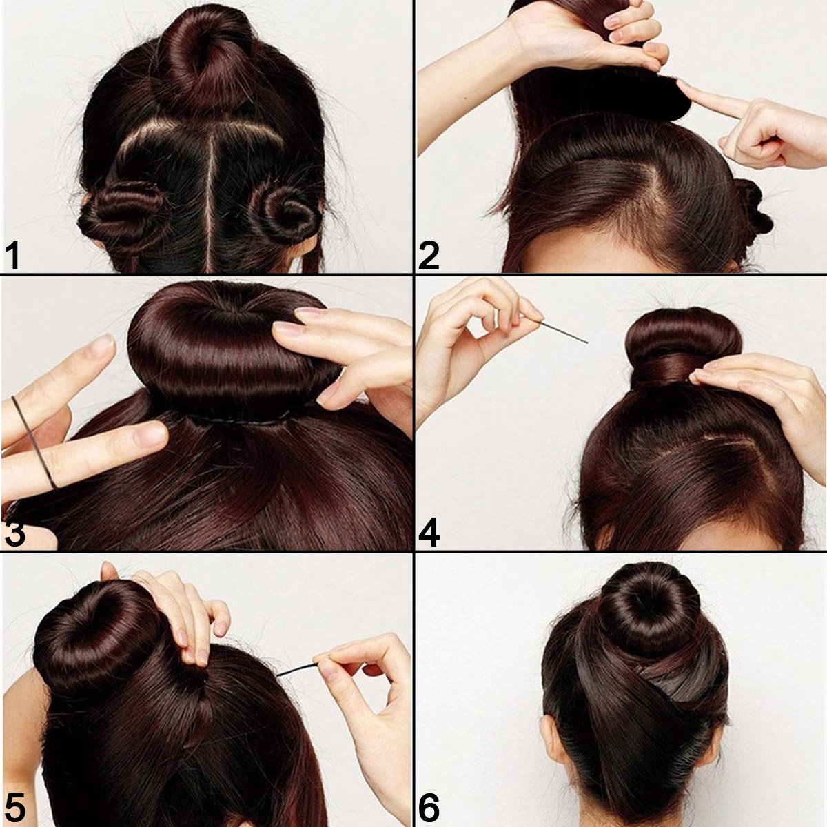 Qy Black Color Extra Large Hair Mesh Chignon Donut To Make Hair