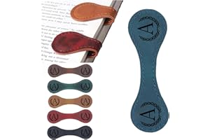ARTLAZA Personalized Magnetic Leather Bookmark, 26 Letters Custom Bookmarks, Handmade, Leather Magnetic Bookmark for Book Lovers Readers Women Kid(Blue，A