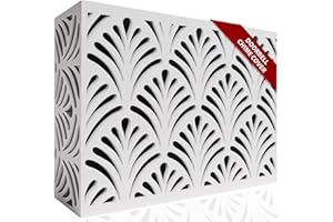 GCDS Home Doorbell Chime Cover Box Only, Aesthetic Wooden Door Bell Chime Box Design Cover for Home Upgrades, Easy Install Decorative Doorbell Cover Box Only, Universal Fit Door Bell Cover, White