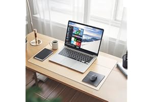 ANSTRON Clear Desk Mat, Clear Writing Desk Pad, Transparent Desk Protector with Anti-Slip Base, Heat Resistant Waterproof PVC Round Edge Durable Desk Writing Mat for Office and Home (39.4x19.7 inch)
