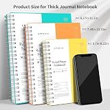 EMSHOI A4 Notebook 300 Pages Spiral 100gsm PVC Cover Yellow view 4