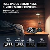 Netzu Alarm Clock Bedside with Night Light Dual Alarm USB Charger 12/24h view 3