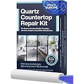 NNREPAIR Quartz Countertop Repair Kit DIY (Clear, White Acrylic & Dark White Color) - Fix Your Defect Like a Pro I Suitable for Most Repairs I Fix Broken Chips in Minutes