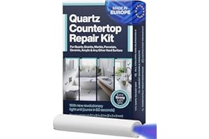 Nnrepair Quartz Countertop Repair Kit DIY (Clear, White Acrylic & Dark White Color) - Fix Your Defect Like a Pro I Suitable for Most Repairs I Fix Broken Chips in Minutes