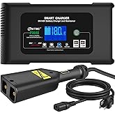 18 Amp 36 Volt Golf Cart Battery Charger for EZGO TXT with D Style Plug, 36V-18A & 48V-13A Smart Car Battery Charger, Trickle & Pulse Repair, Lithium, LiFePO4, Lead-Acid Automotive Battery Maintainer