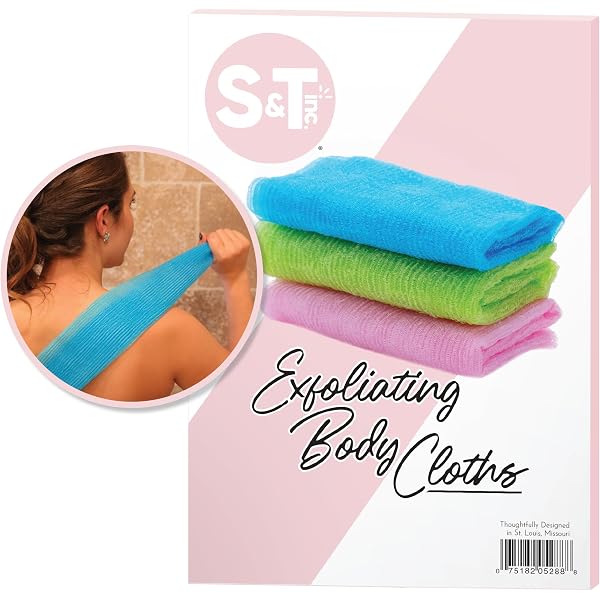 Nikou Rückenpeeling-Tuch Mit Griff – Weich, 82 Cm Lang, Für Dusche & Bad