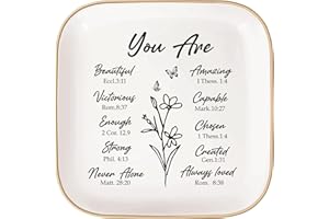 FUNNYWISH Christian Gifts for Women - Jewelry Tray，Confirmation Gifts for Teen Girls, Bible Verse Gift, Religious Gifts for Women, Baptism Gifts for Girl, Great Gift for Daughter’s Confirmation (You Are)