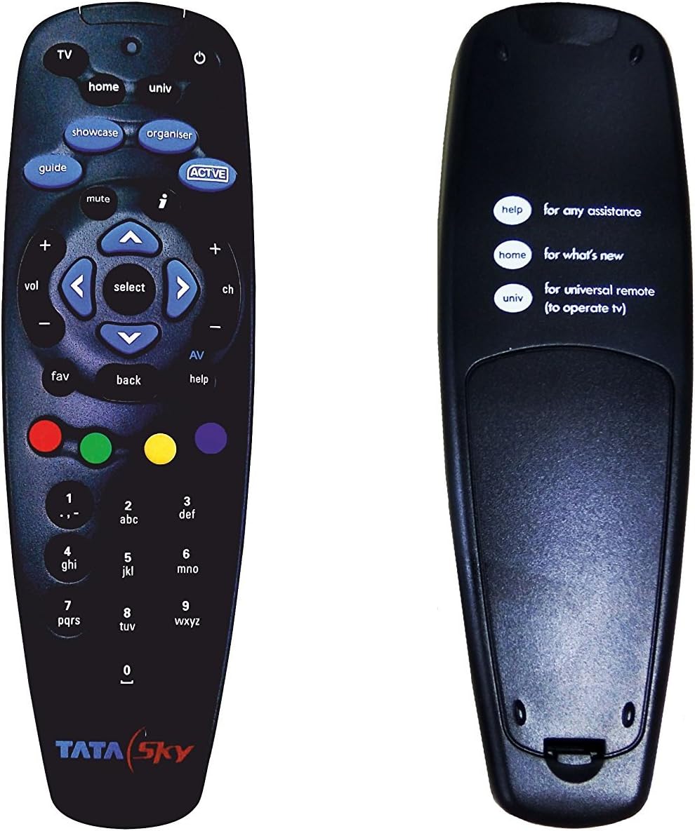TATASKY DTH Universal Remote for SD and HD Set Top Box (Black)