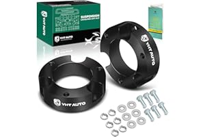 YHTAUTO 3 Inch Front Leveling Lift Kit Compatible with 1995-2004 Toyota Tacoma, 1995-2002 4Runner, 4WD/RWD, 6 lug Only, Aluminum Strut Spacers Suspension Leveling Kit w/Hardware Kit Set of 2