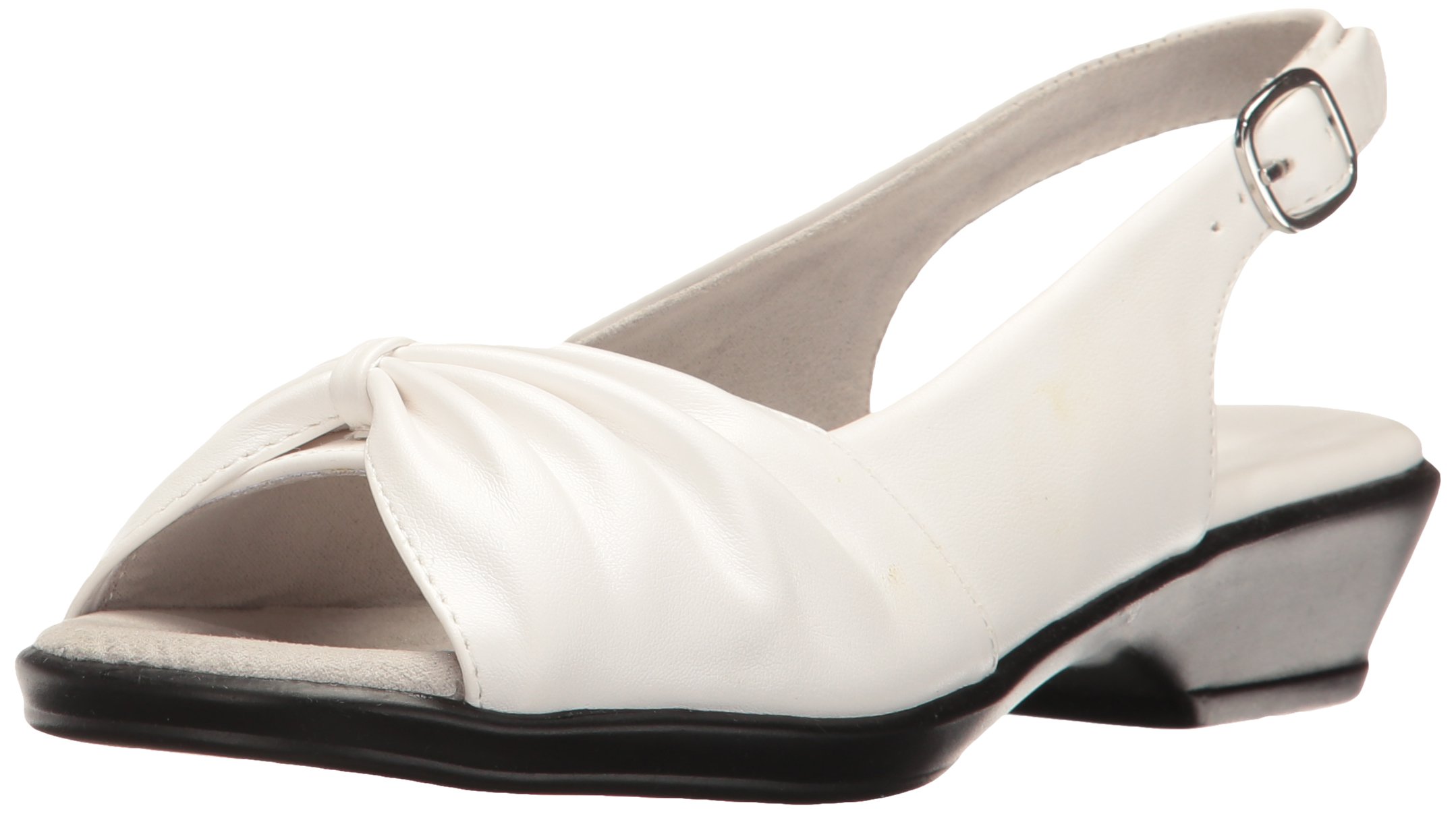 Easy Street Women’s Fantasia Heeled Sandal, White, 10 X-Wide