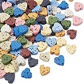Craftdady 100pcs Heart Lava Rock Beads 6 mm Love Heart Stone Loose Spacer Beads Decorative Bracelet Beads Handmade Crafting Beads for DIY Earring Necklace Jewelry Making