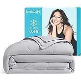 Breescape Cooling Comforter King Size - BlendTek™ Q-Max>0.46 Tech, Breathable Blanket for Hot Sleepers & Night Sweats Relief, Premium Lightweight Summer Bedding, 106x96 Inches, Misty Gray