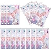 ELODEK 30pcs Mermaid Birthday Party Gift Bags Candy Bags Goody Bags Mermaid Birthday Party Supplies Decorations (5)