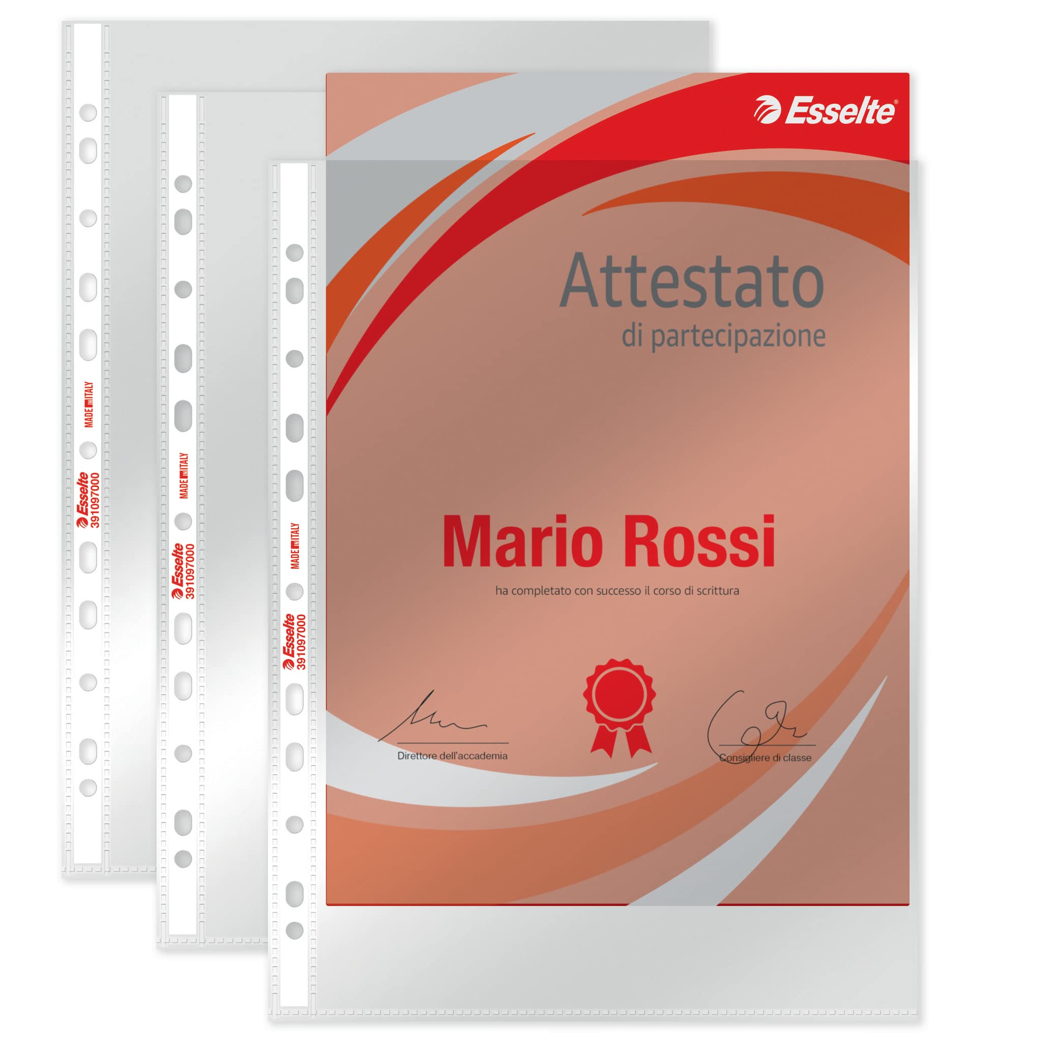 Esselte Copy-Safe 391097000 Office Envelopes Drilling, Shiny, 22 X 30 cm