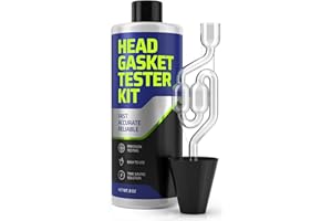 FORTIVO Head Gasket Tester Kit – Over 100 Tests, Complete Combustion Leak Test System with Universal Radiator Adapter, Works on Cars, Trucks, SUVs and Leak Detection Fluid 8oz